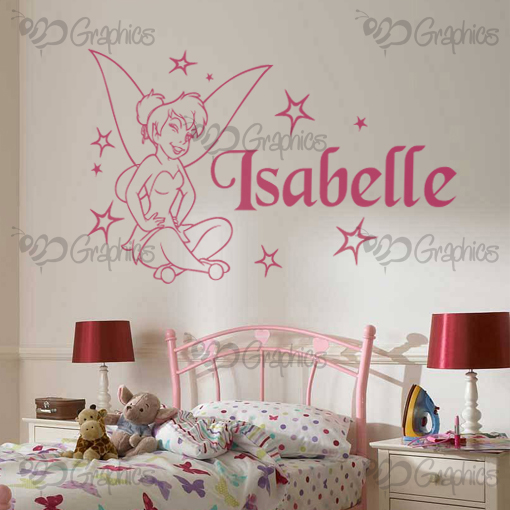 Personalised Name Tinker Bell Wall Art