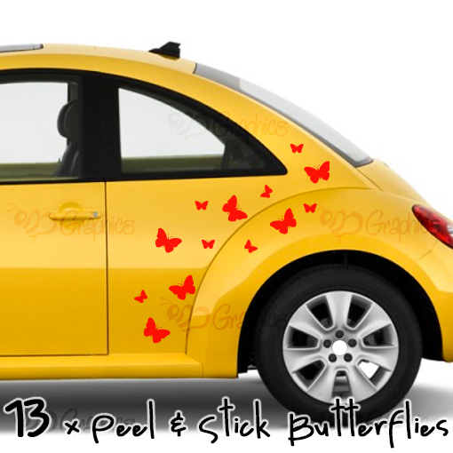 Peel And Stick Butterflies Car Stickers Bgraphics